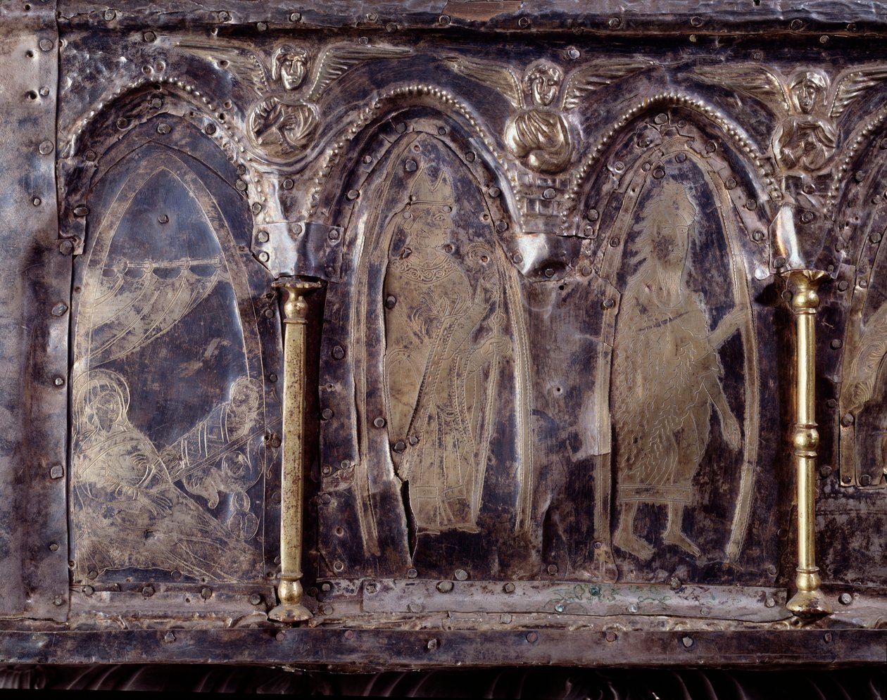 Arca di Barbarossa, con scene della vita di San Giovanni Battista (legno, foglia d