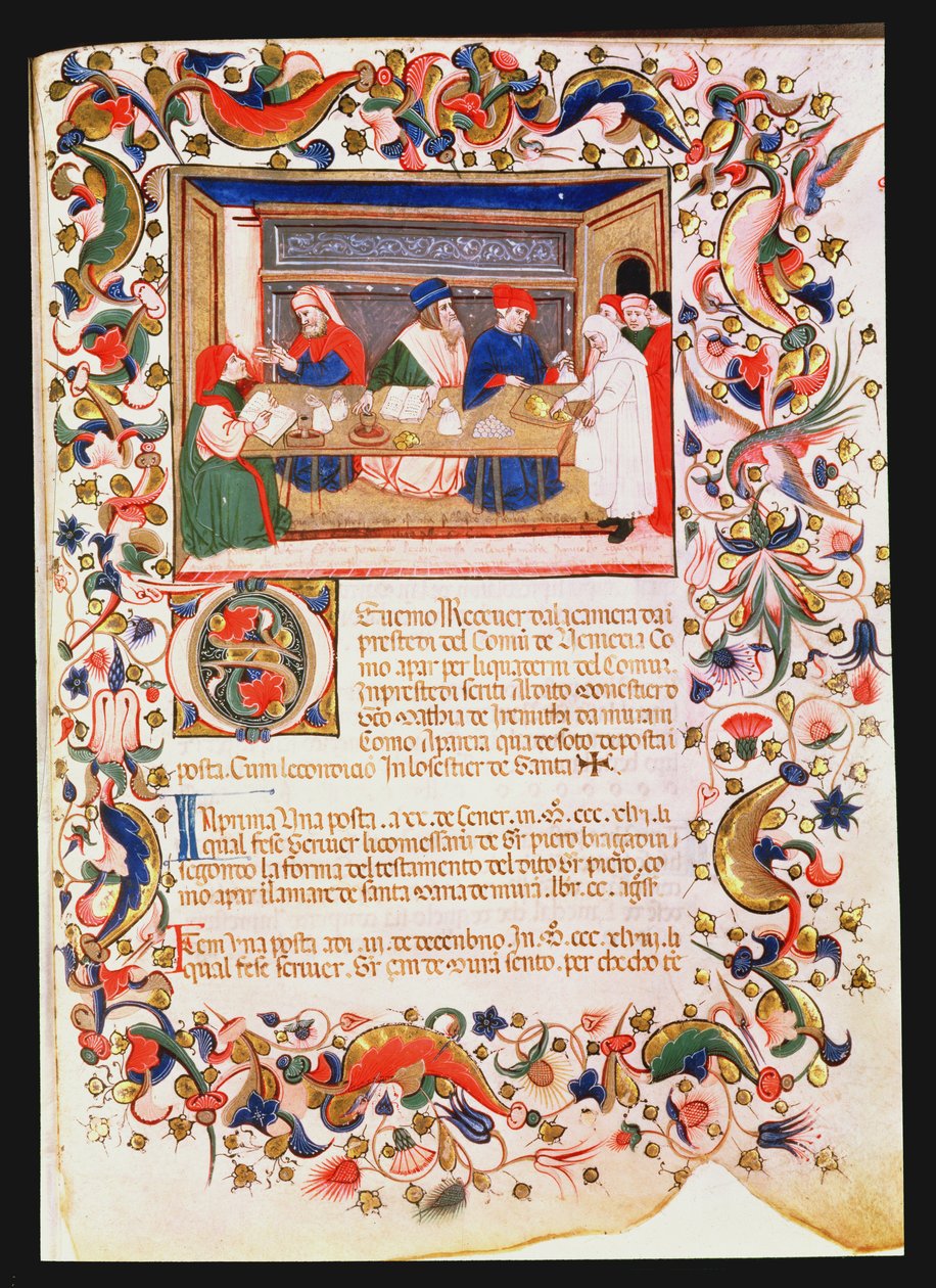Banca, Scuola Veneto-Bolognese (miniatura) da Italian School