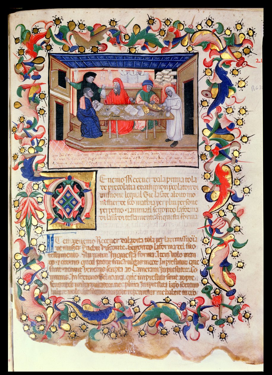 Banca, Scuola Veneto-Bolognese (miniatura) da Italian School