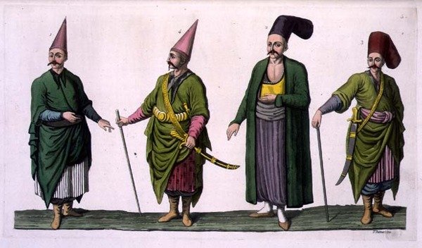 Bostandji, Khasseki e altri esempi di costumi ottomani, tavola 5 da Parte III, Volume I di 