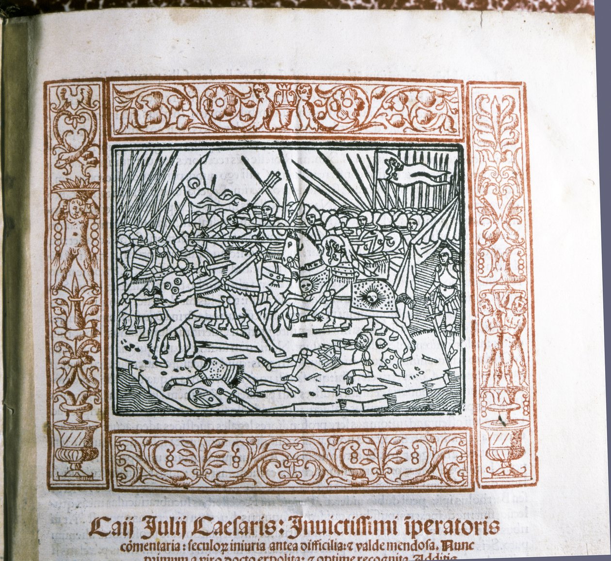 CESARE Gaio Giulio: Illustrazione dai "Commentarii de Bello Gallico" di Cesare, c.1511 da Italian School