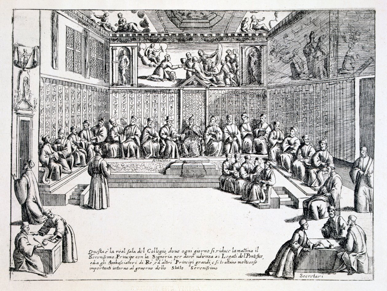 Sala del Consiglio del Doge di Venezia, 1876 da Italian School