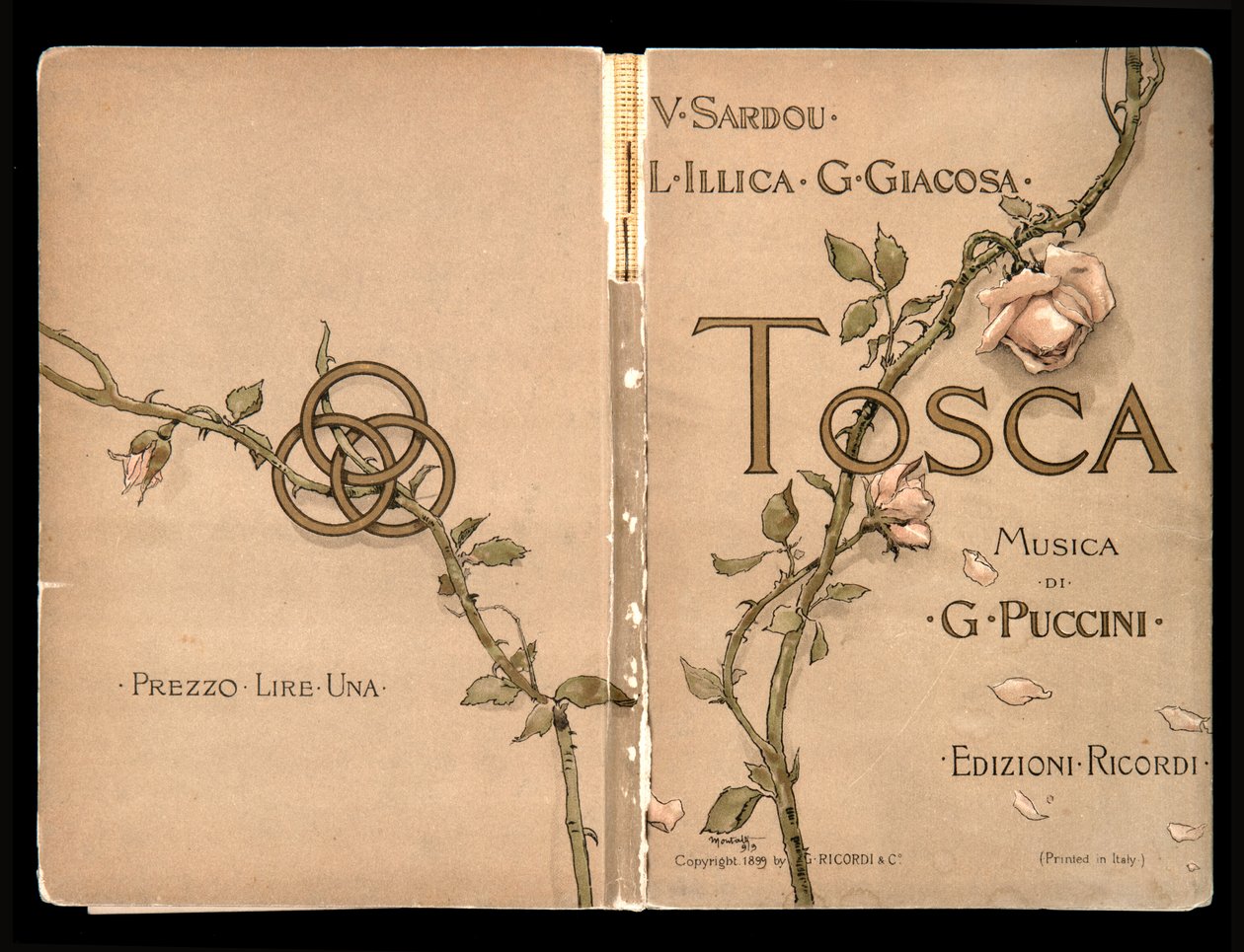 Copertina, Libretto della Tosca da Italian School