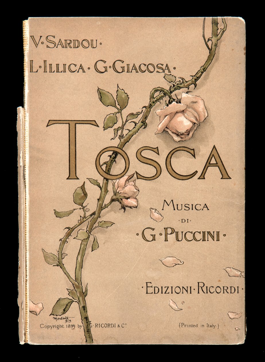 Copertina, Libretto della Tosca di Giacomo Puccini, Edizione Ricordi, Italia da Italian School