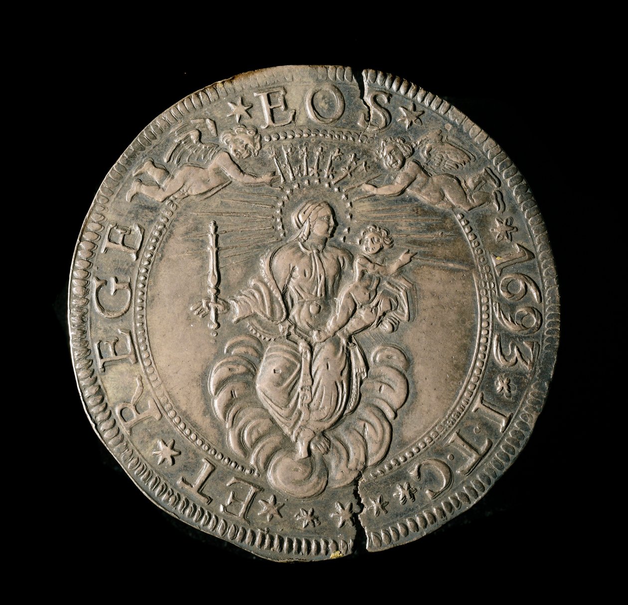 Moneta della Repubblica di Genova: ECU largo in argento. Diam. 61 mm. 1693. retro da Italian School