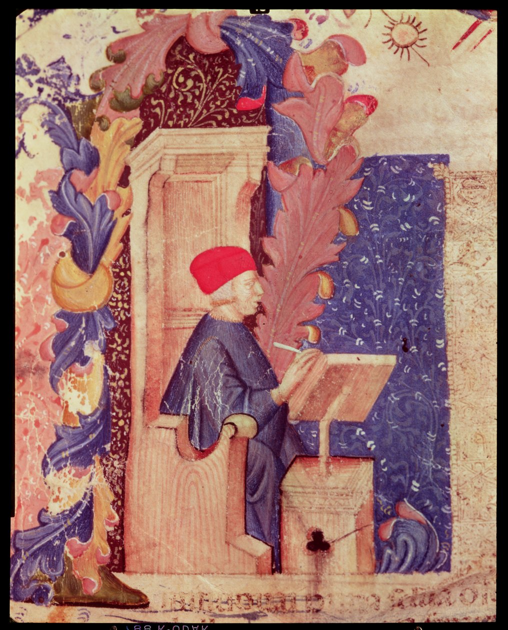 Dante che scrive la Divina Commedia da Italian School