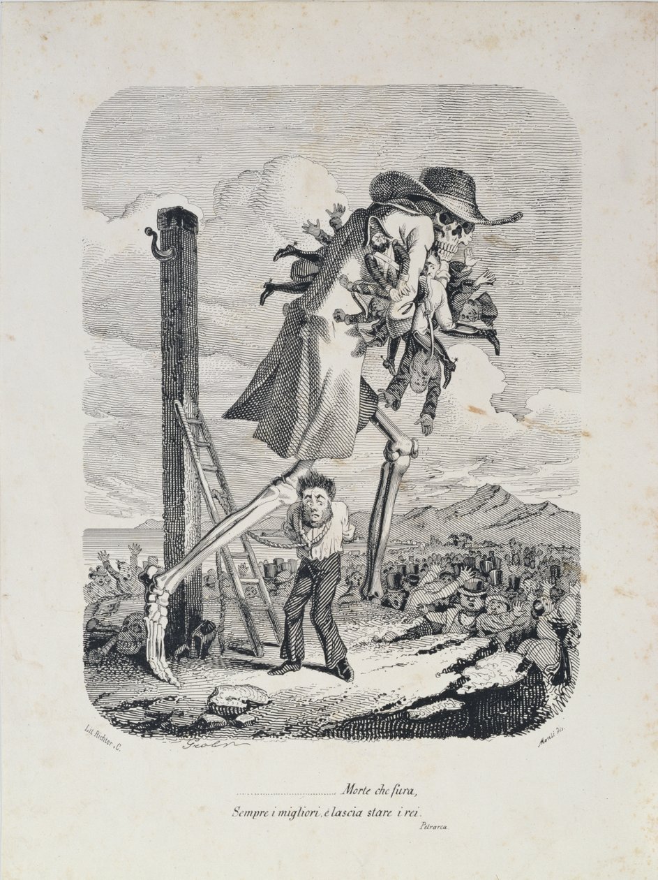 La morte prende tutti i buoni e lascia i cattivi, c.1850 da Italian School