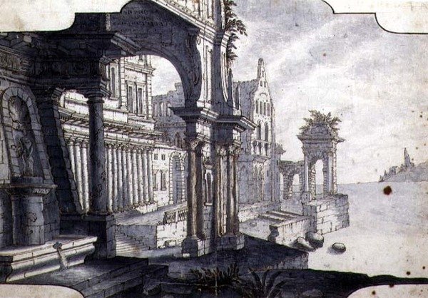 Progetto per un set scenico da Italian School