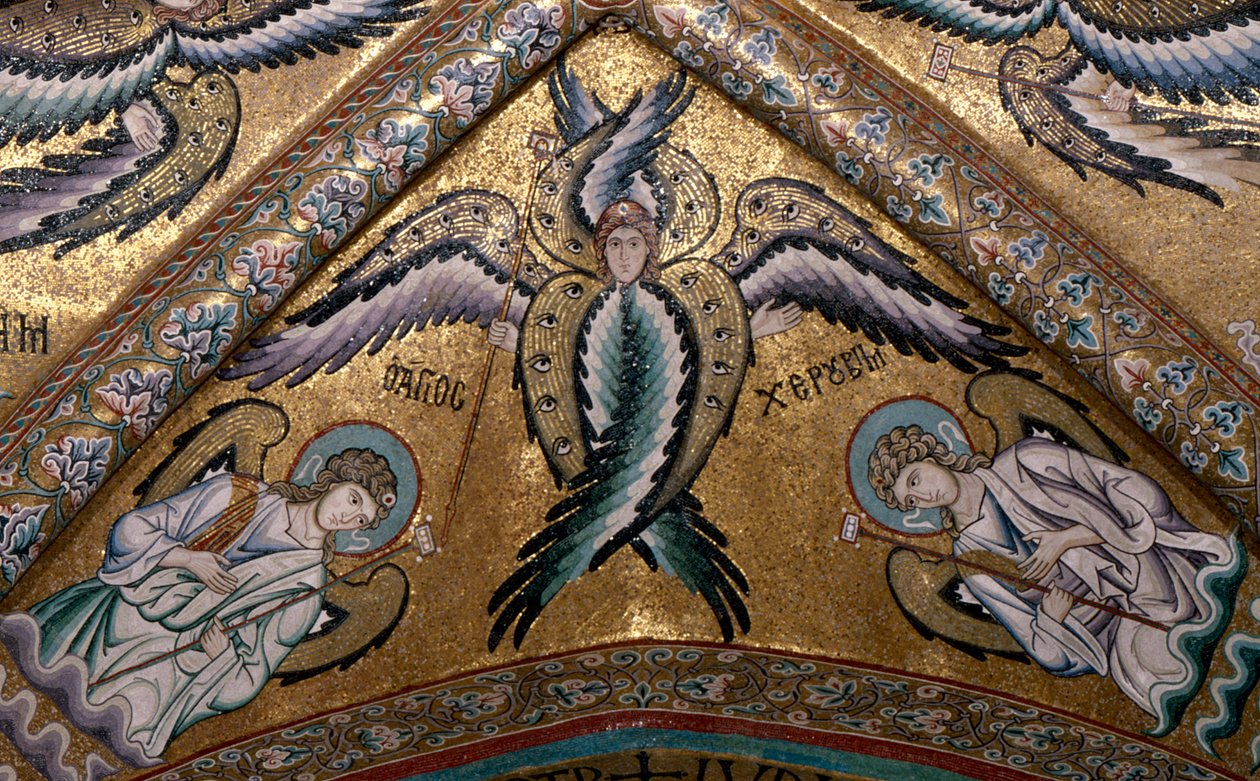 (dettaglio) di un angelo dalla volta dell