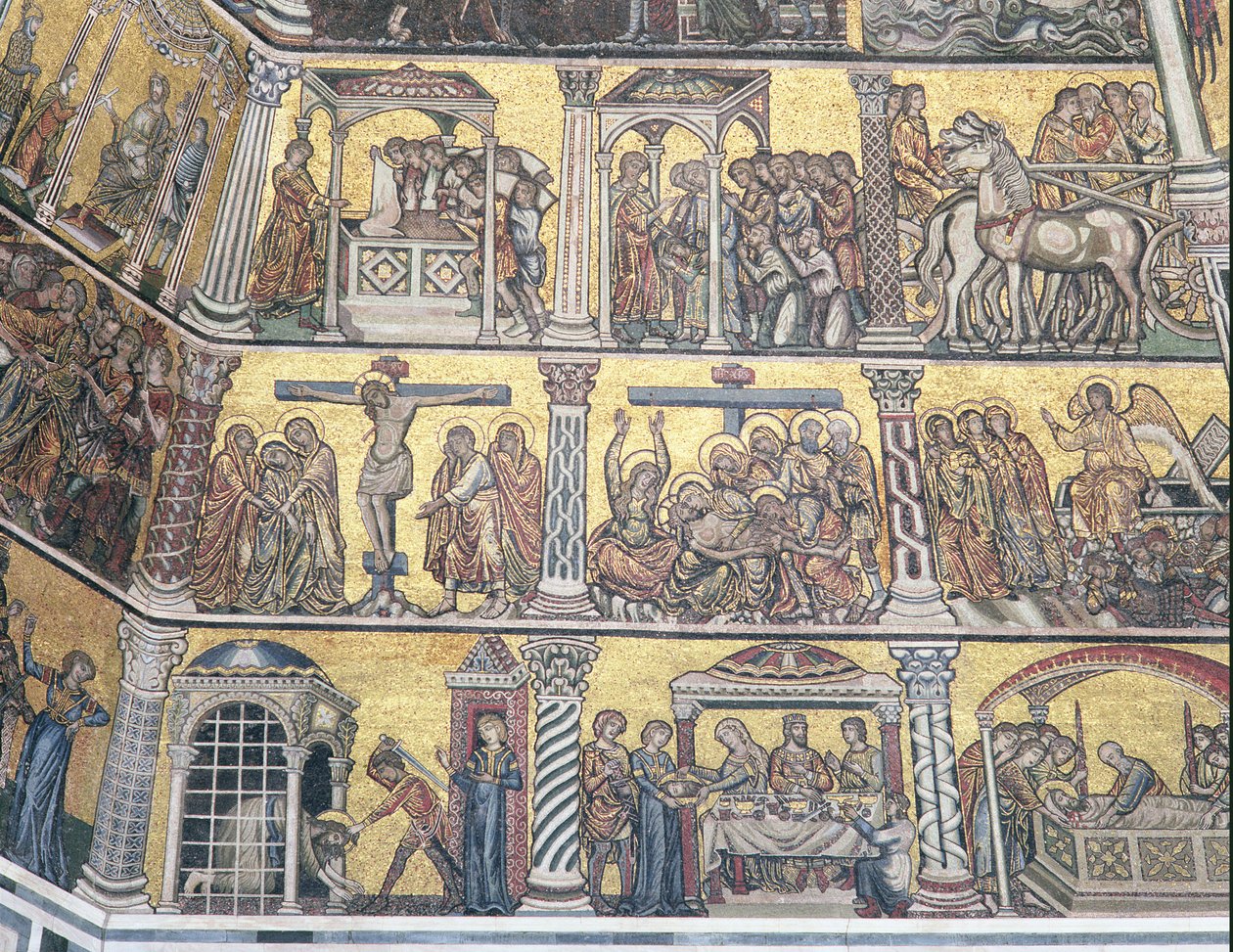 (dettaglio) del soffitto, Battistero, Firenze da Italian School