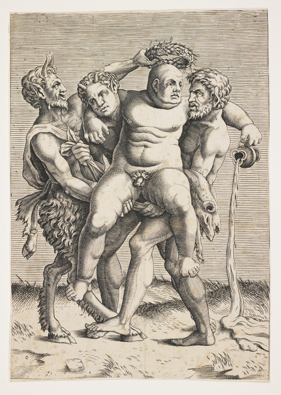 Silenus ubriaco da Italian School