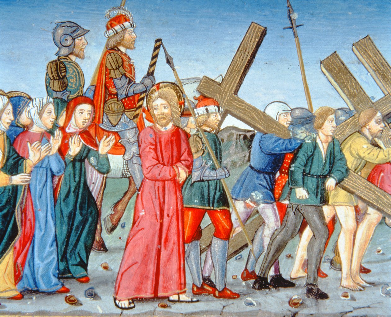 Cristo è condotto al Calvario da Italian School