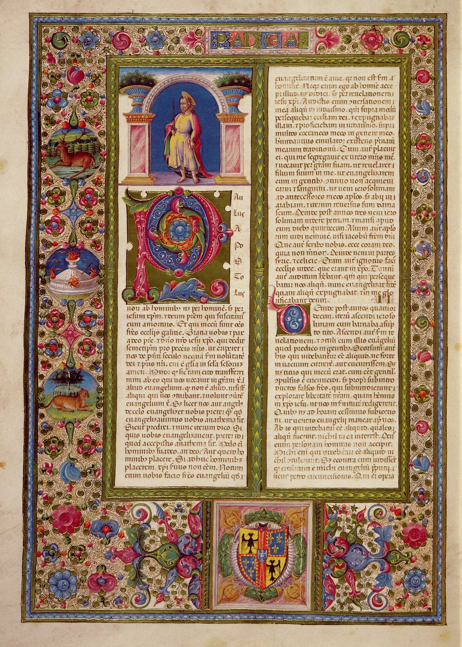 Lettera di San Paolo a Cortina, dalla Bibbia di Borso d