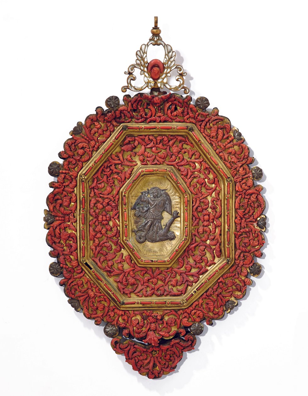 Cornice raffigurante il Trionfo di San Michele, Trapani, prima metà del XVII secolo da Italian School