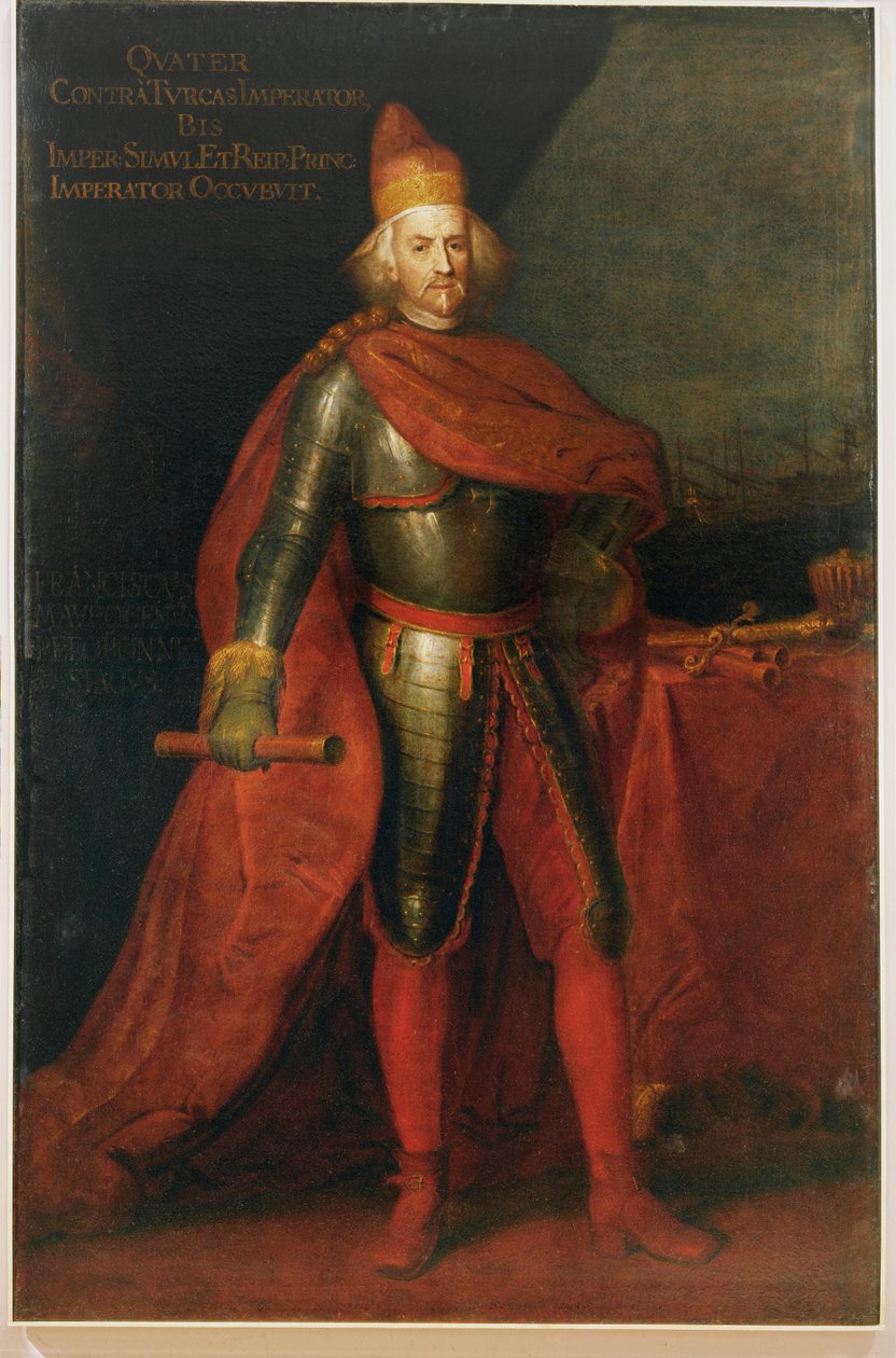 Francesco Morosini, doge di Venezia, si distinse nelle guerre contro i Turchi... (dipinto su tela) da Italian School