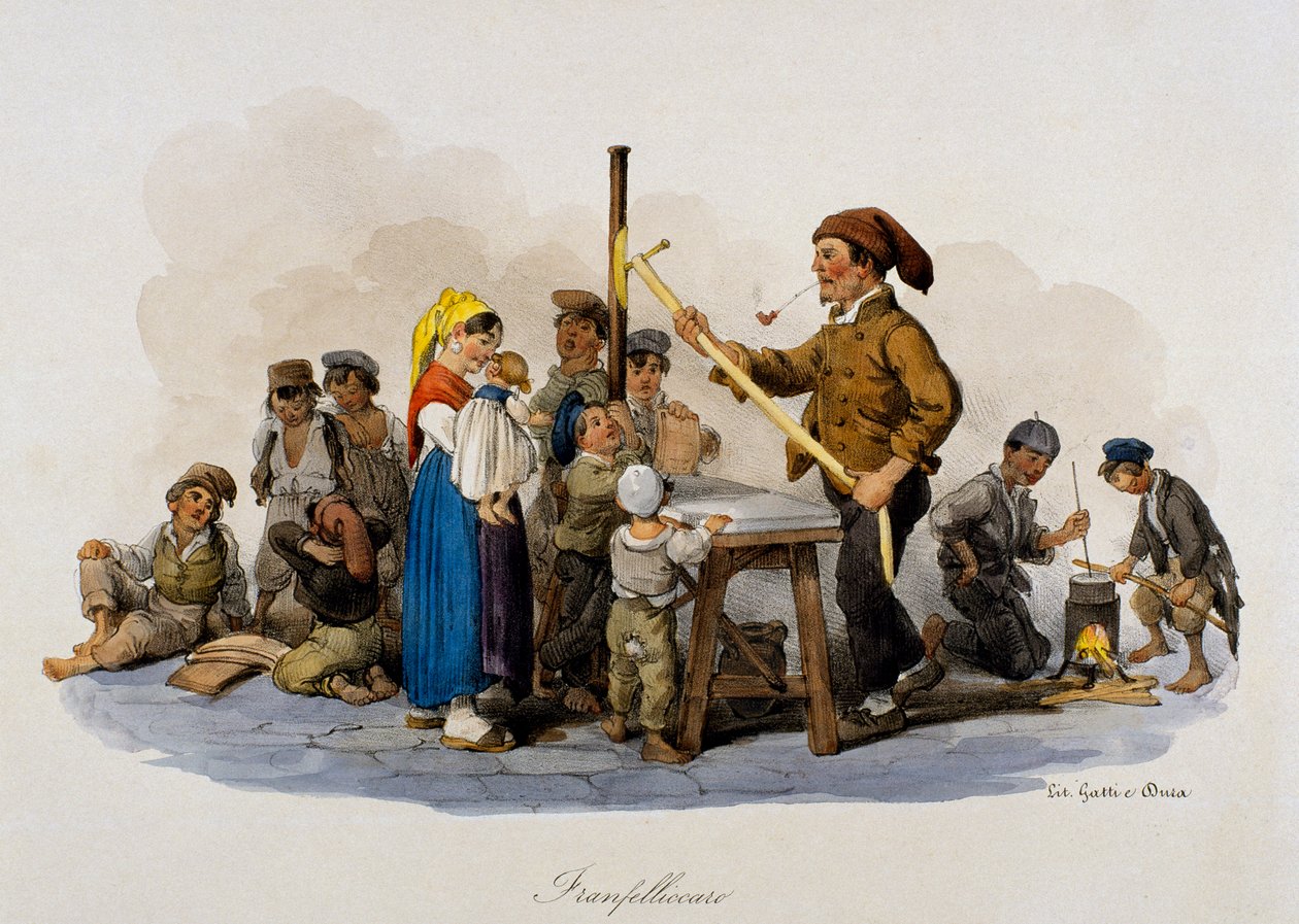 Franfellicaro (produttore e venditore di caramelle dure), Italia da Italian School