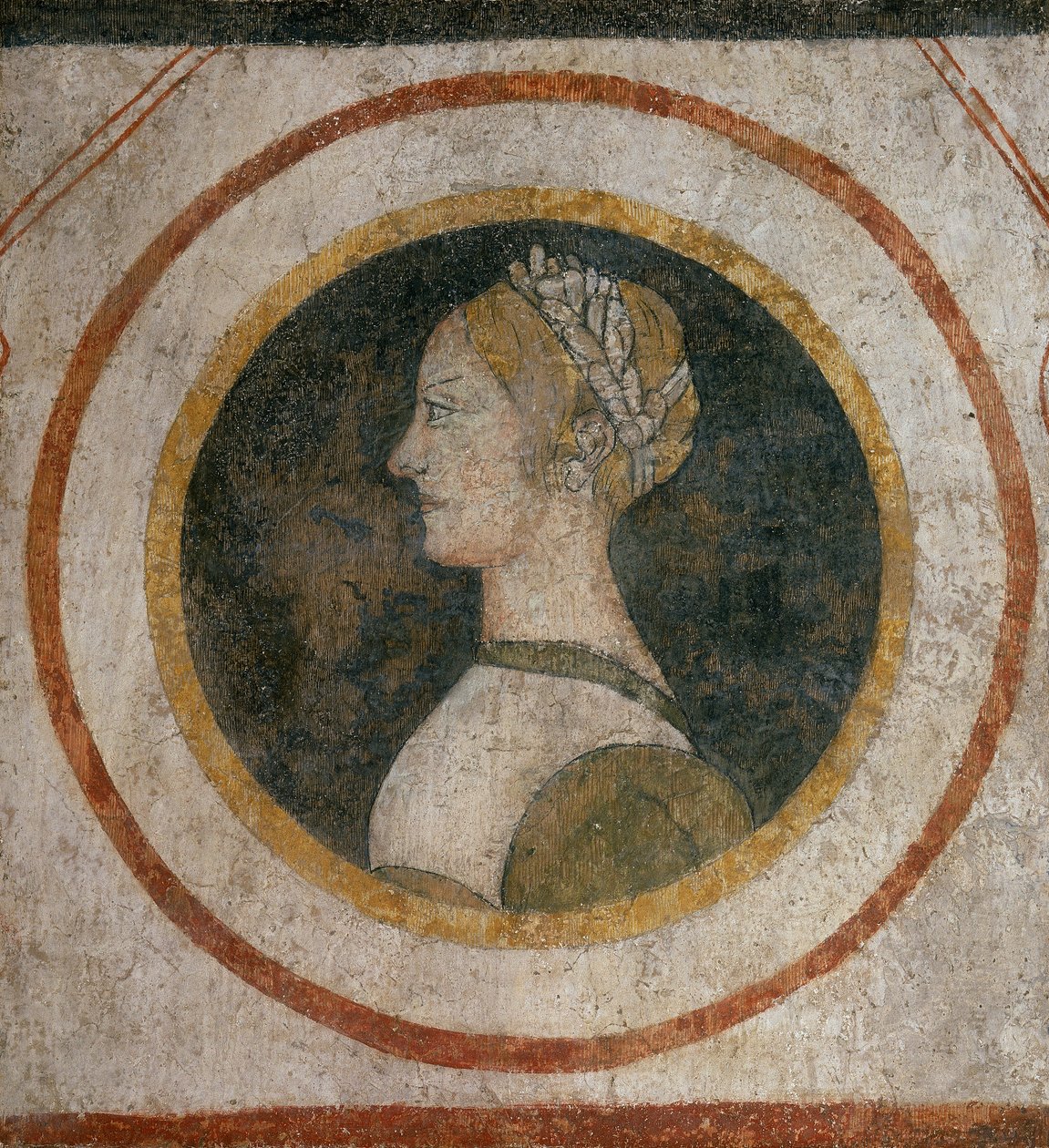 Affresco di una donna della famiglia Vismara, precedentemente nella Casa Vismara a Legnano da Italian School