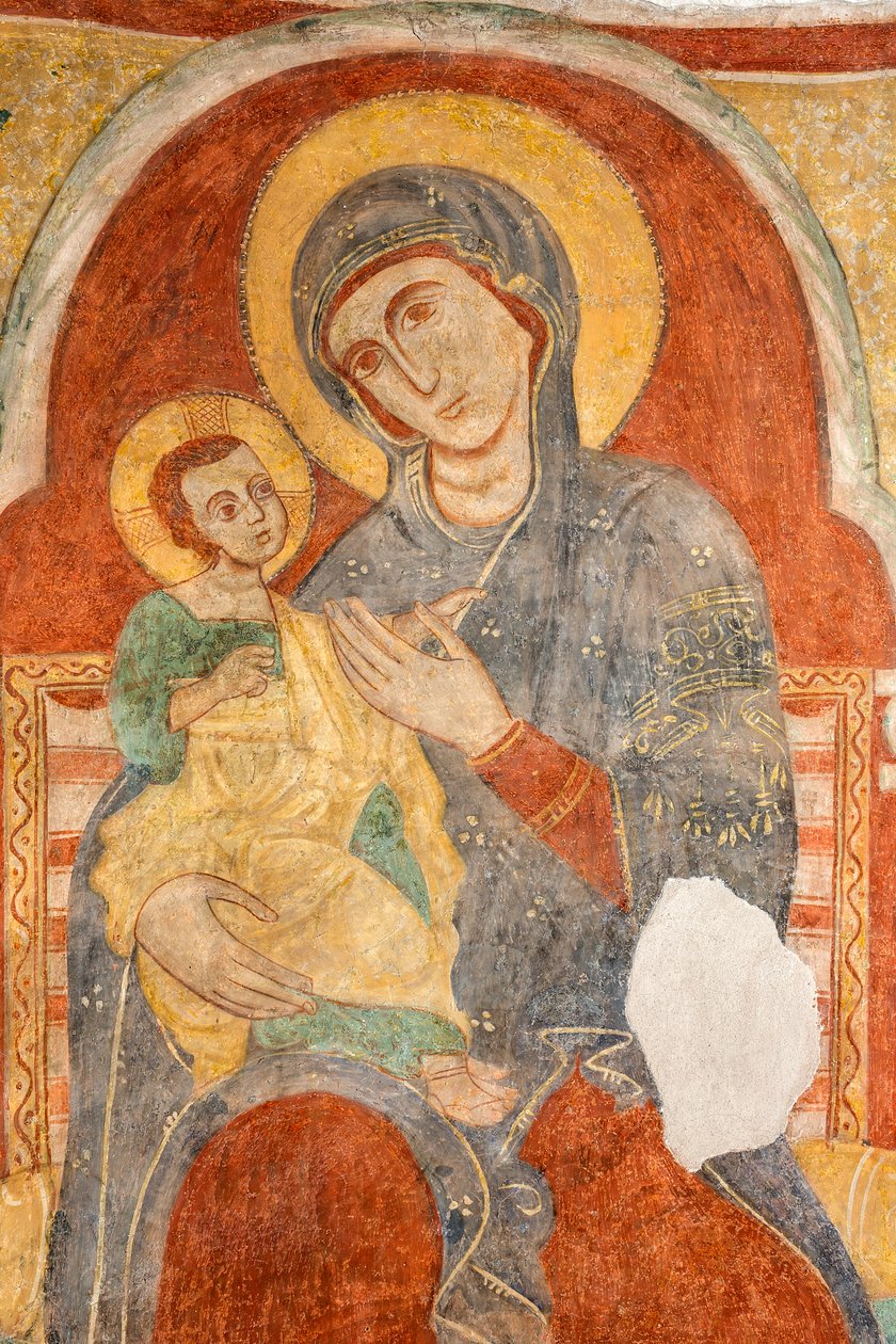 Affresco della Beata Vergine Maria da Italian School