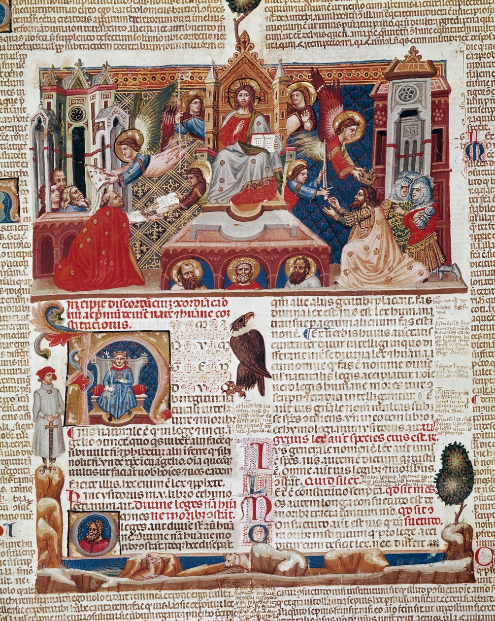 Frontespizio del manoscritto del Decretum Gratiani da Italian School