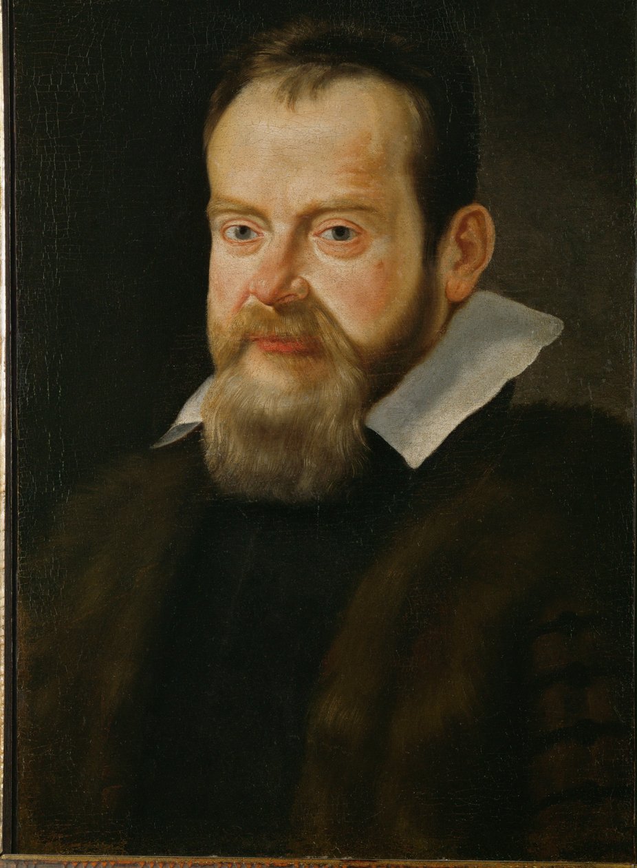 Galileo Galilei, astronomo ... (dipinto su tela) da Italian School