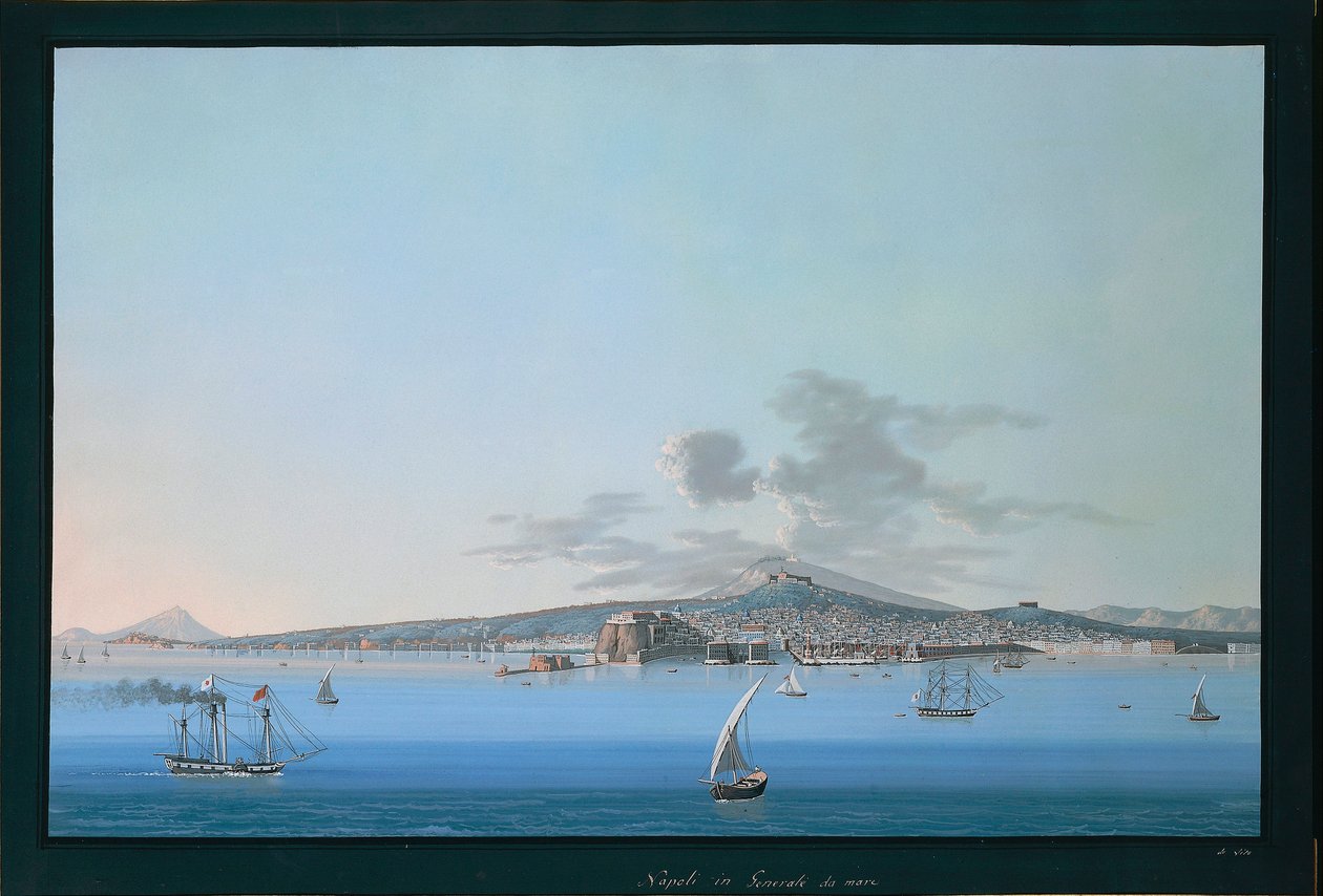 Veduta generale di Napoli dal mare da Italian School