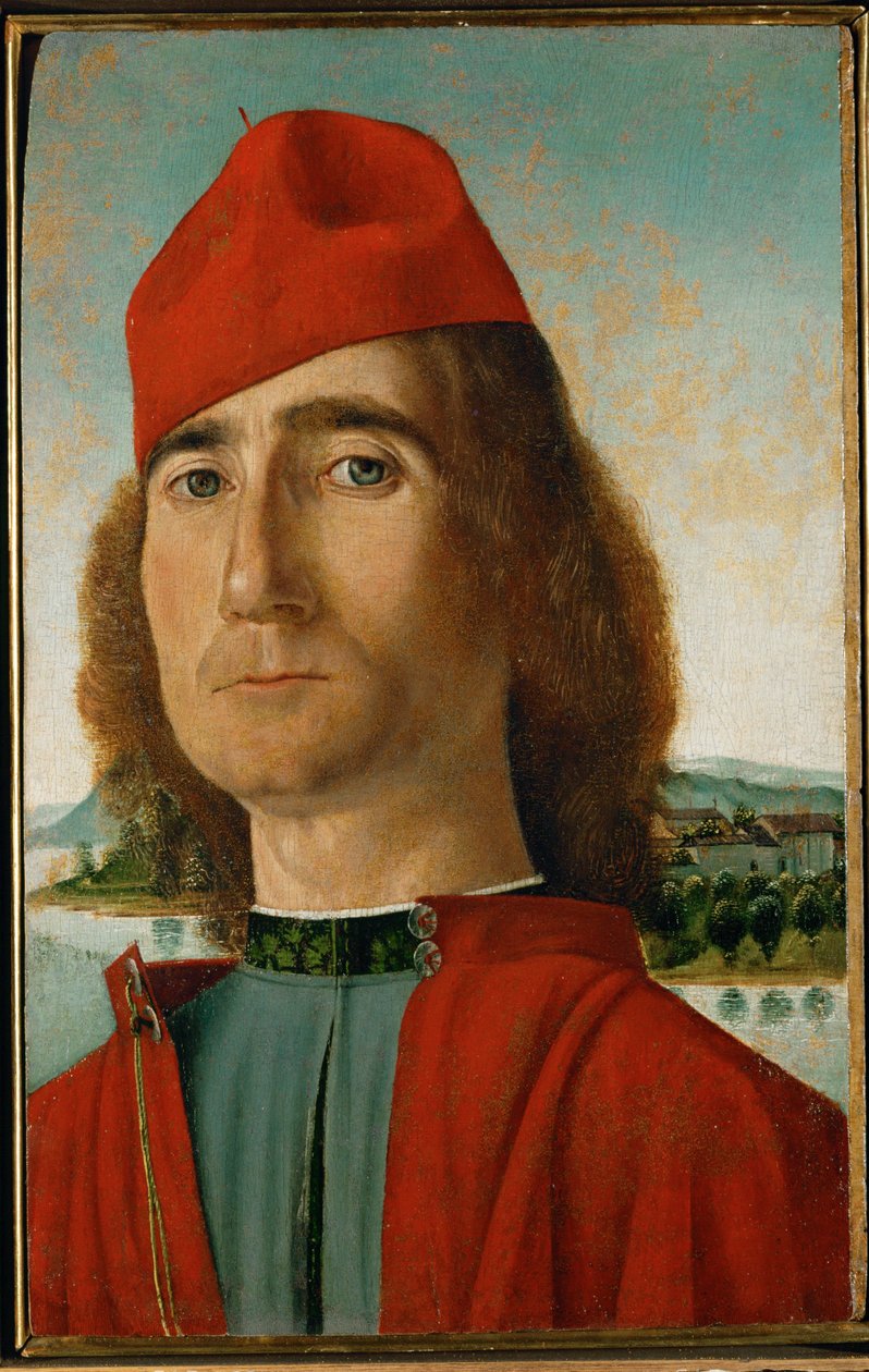 Gentiluomo con berretto rosso ... da Italian School