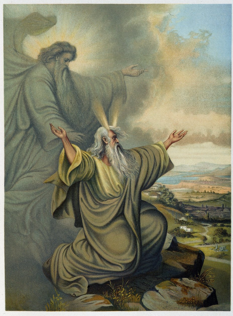 Dio mostra a Mosè la Terra Promessa - in "Aurea Bibbia classica: storia della rivelazione divina nell