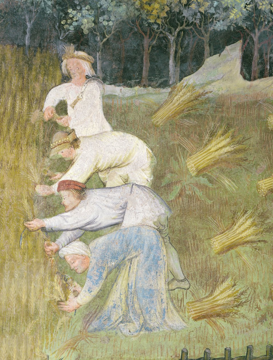 Raccolta del grano (dettaglio) da Italian School