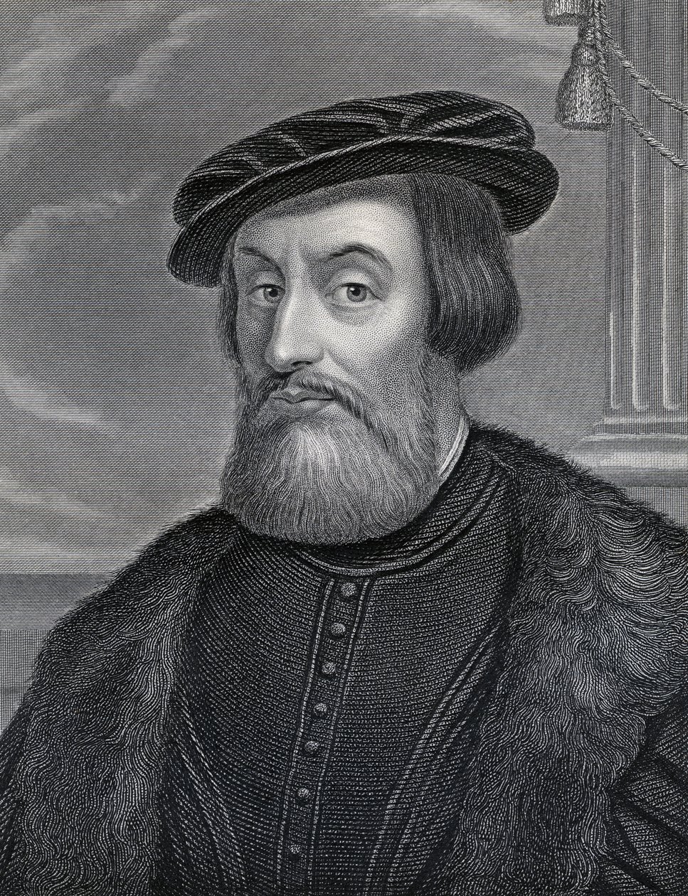 Hernan Cortes, inciso da William Holl, c.1830s da Italian School
