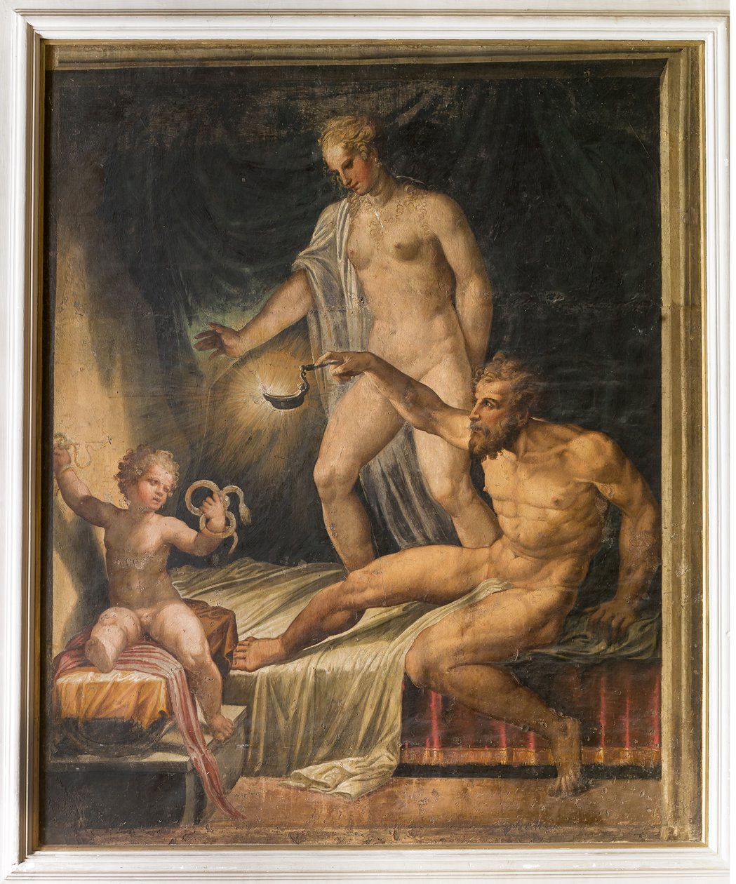 Ercole infante che strangola i serpenti, dalla Sala Gialla, Rocca Meli Lupi, Soragna, Parma da Italian School