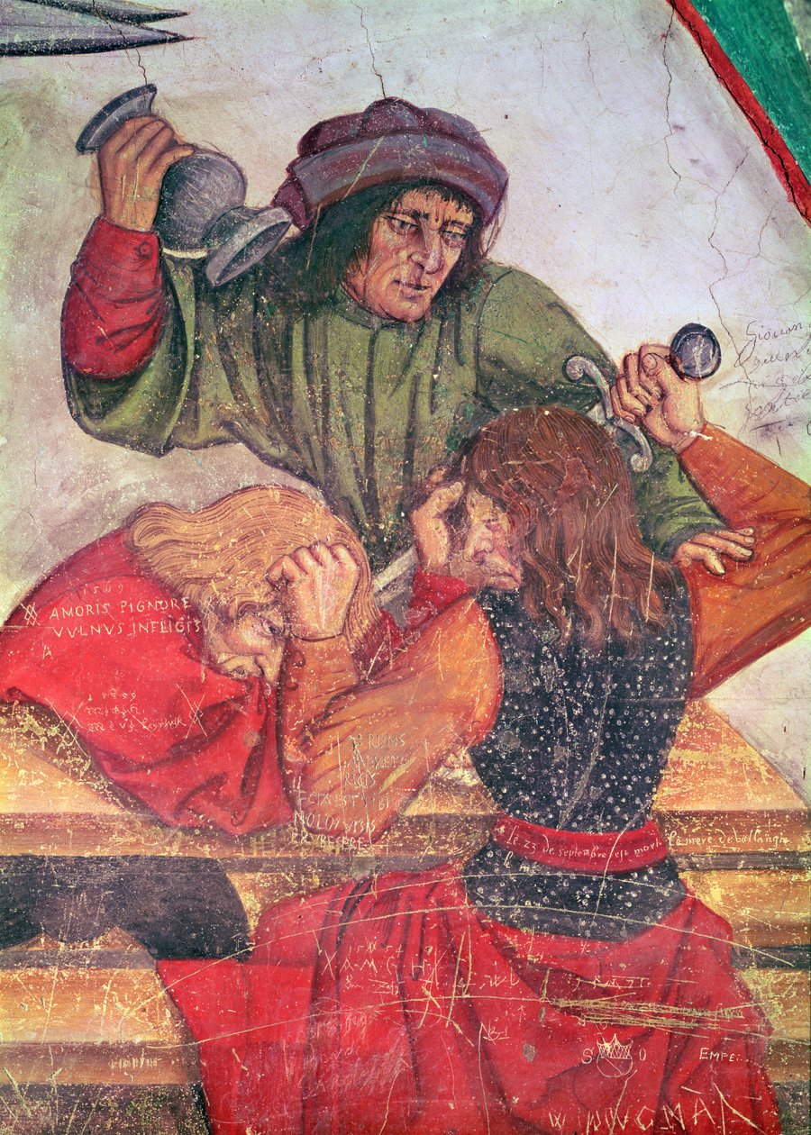 Interno di una locanda (dettaglio) da Italian School