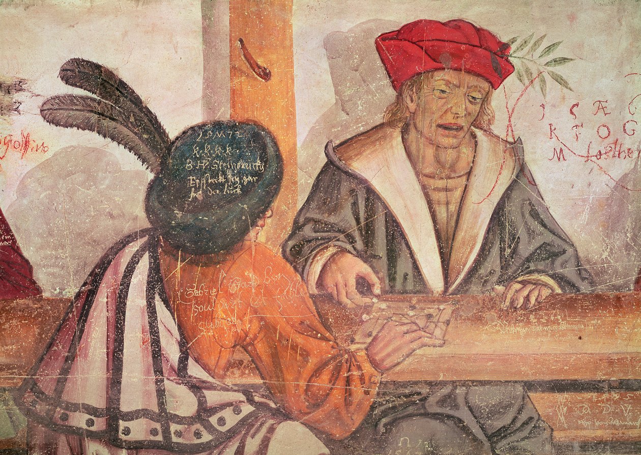 Interno di una locanda, (dettaglio) da Italian School