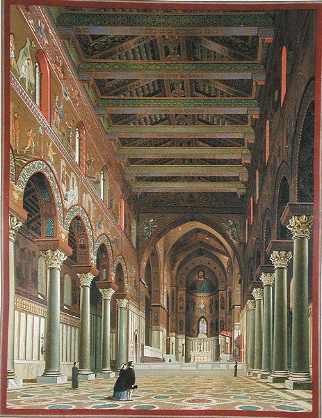 Interno del Duomo di Monreale, Sicilia da Italian School