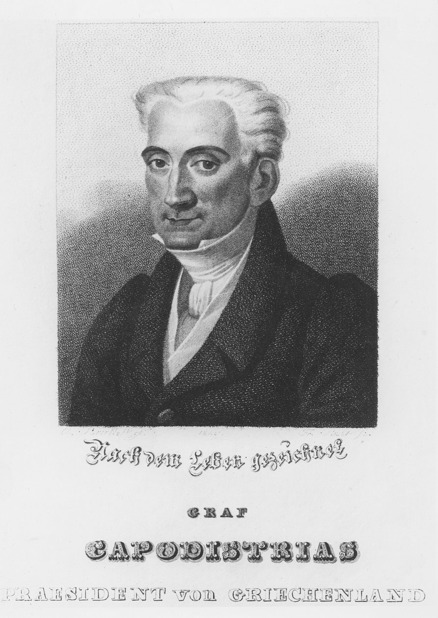Ioannis Kapodistrias (incisione) da Italian School