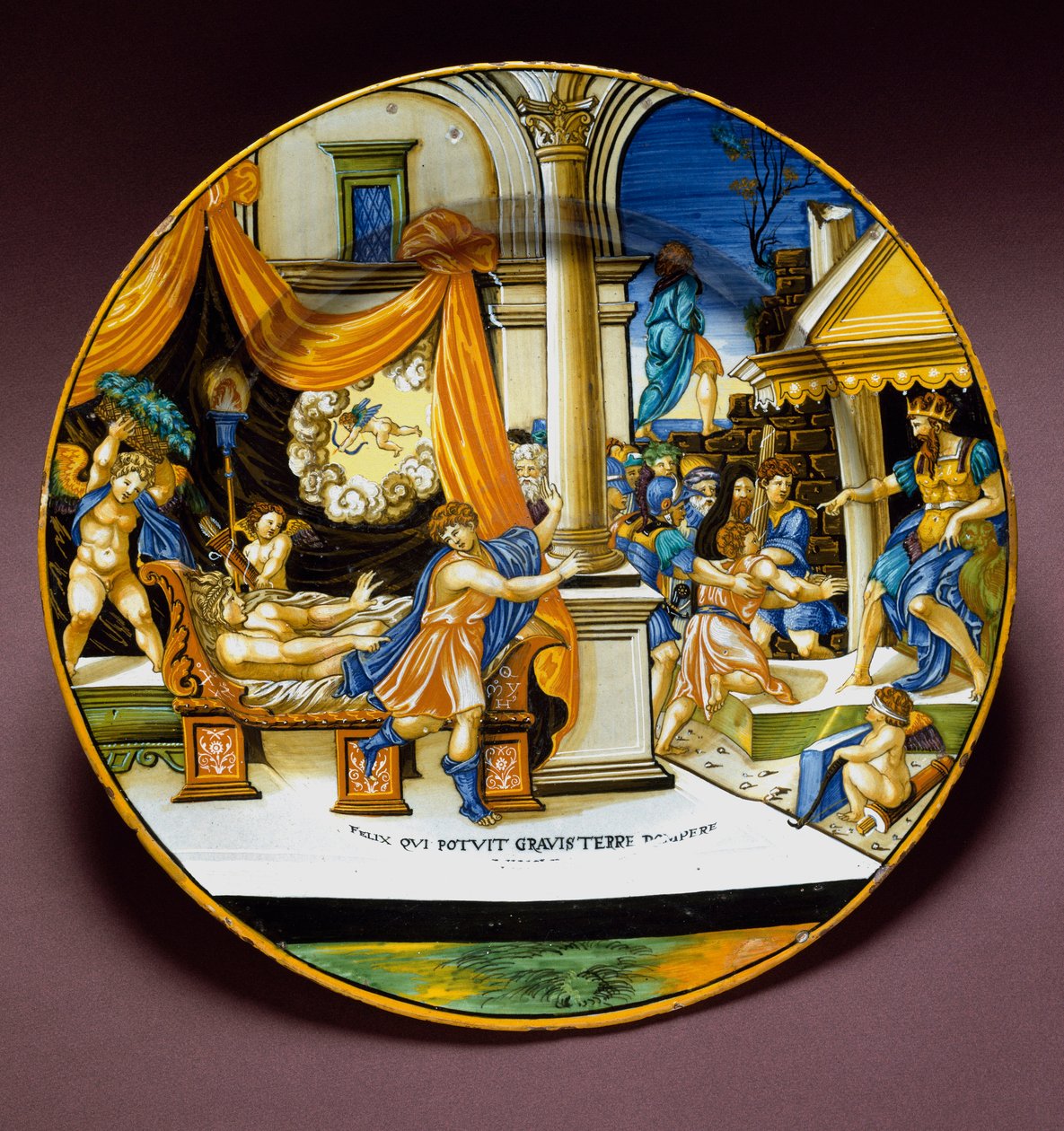 Giuseppe e la moglie di Putifarre (piatto in ceramica, Urbino, ca. 1537) da Italian School