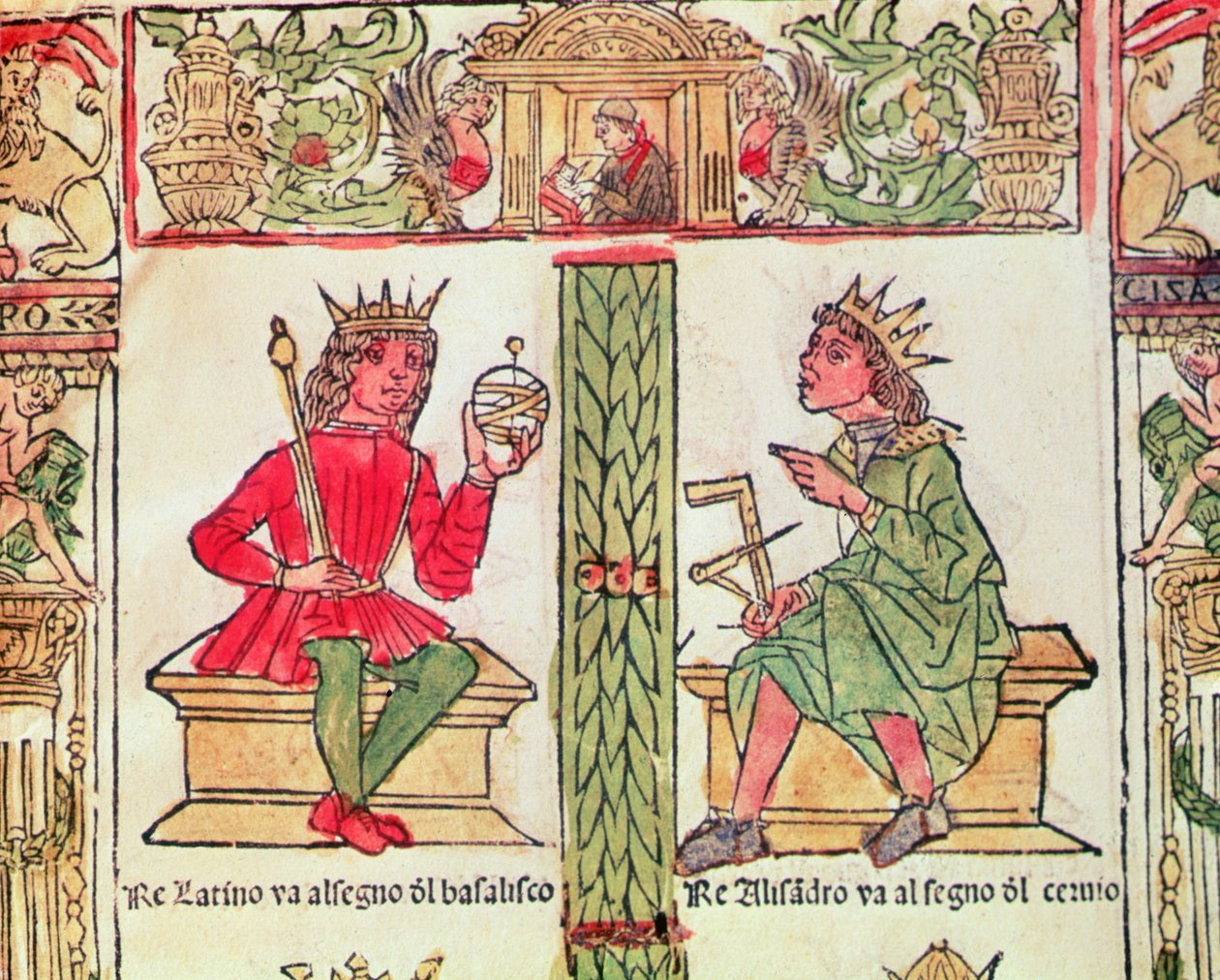 Re Latino e Re Alessandro, dal Libro del Destino di Lorenzo Spirito Gualtieri da Italian School