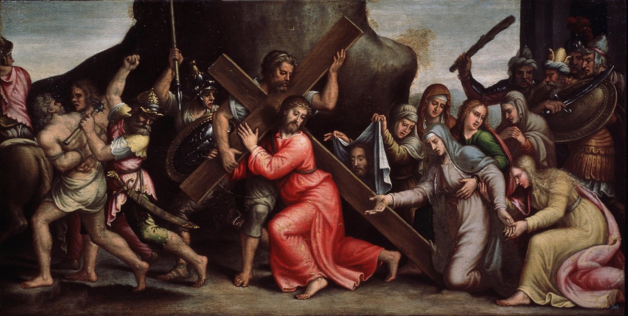 Cristo che porta la croce da Italian School
