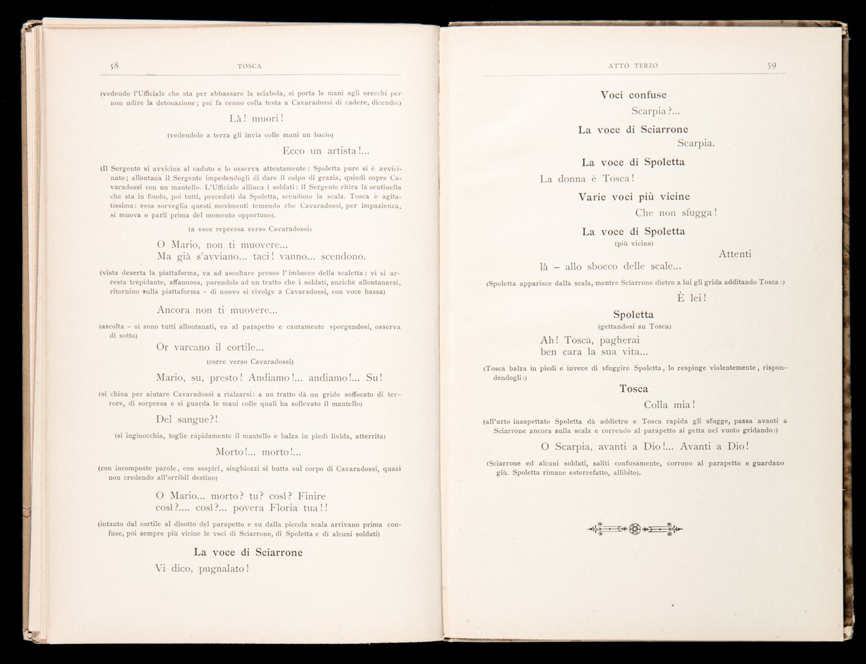 Libretto della Tosca da Italian School