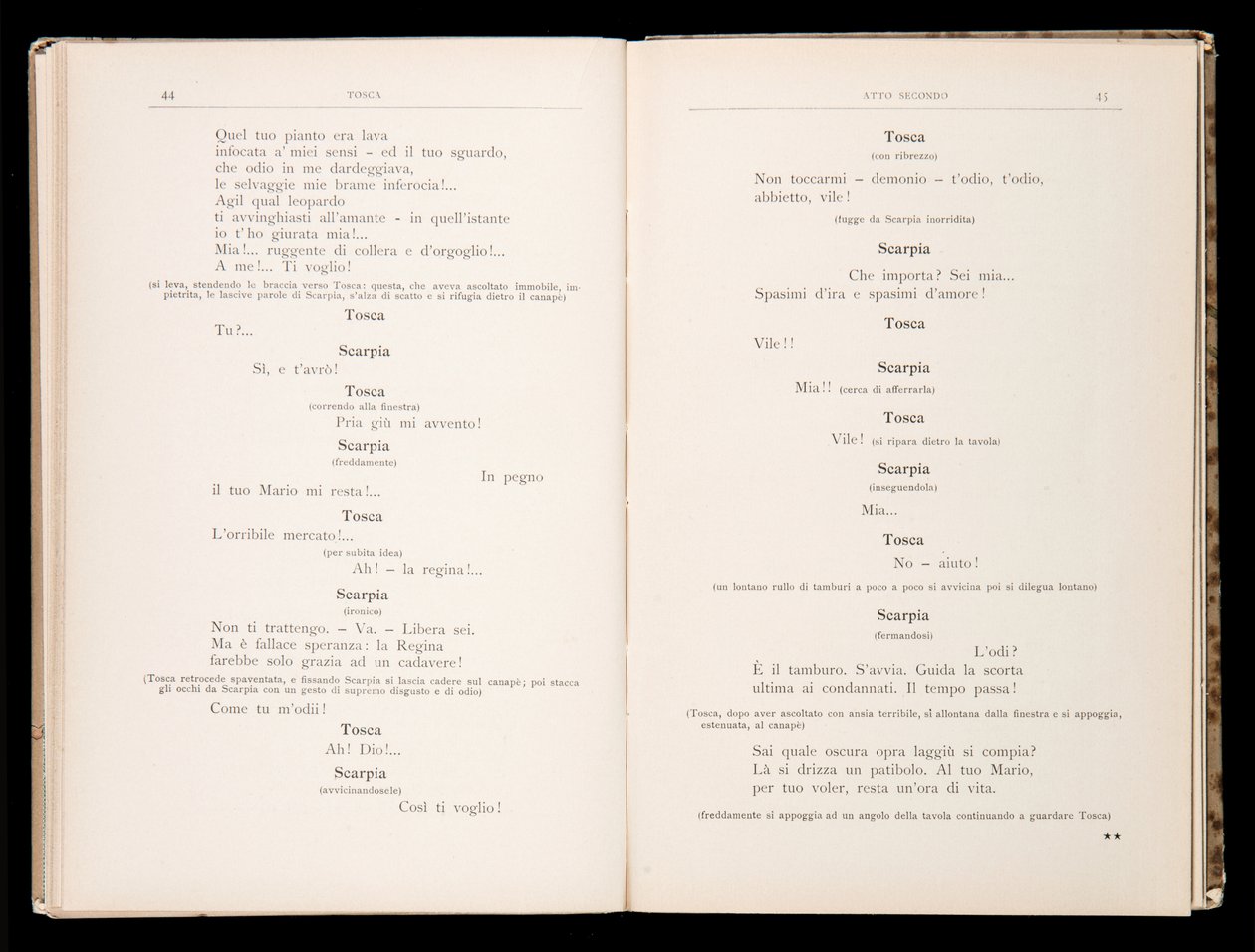 Libretto della Tosca di Giacomo Puccini, Edizione Ricordi, Italia da Italian School