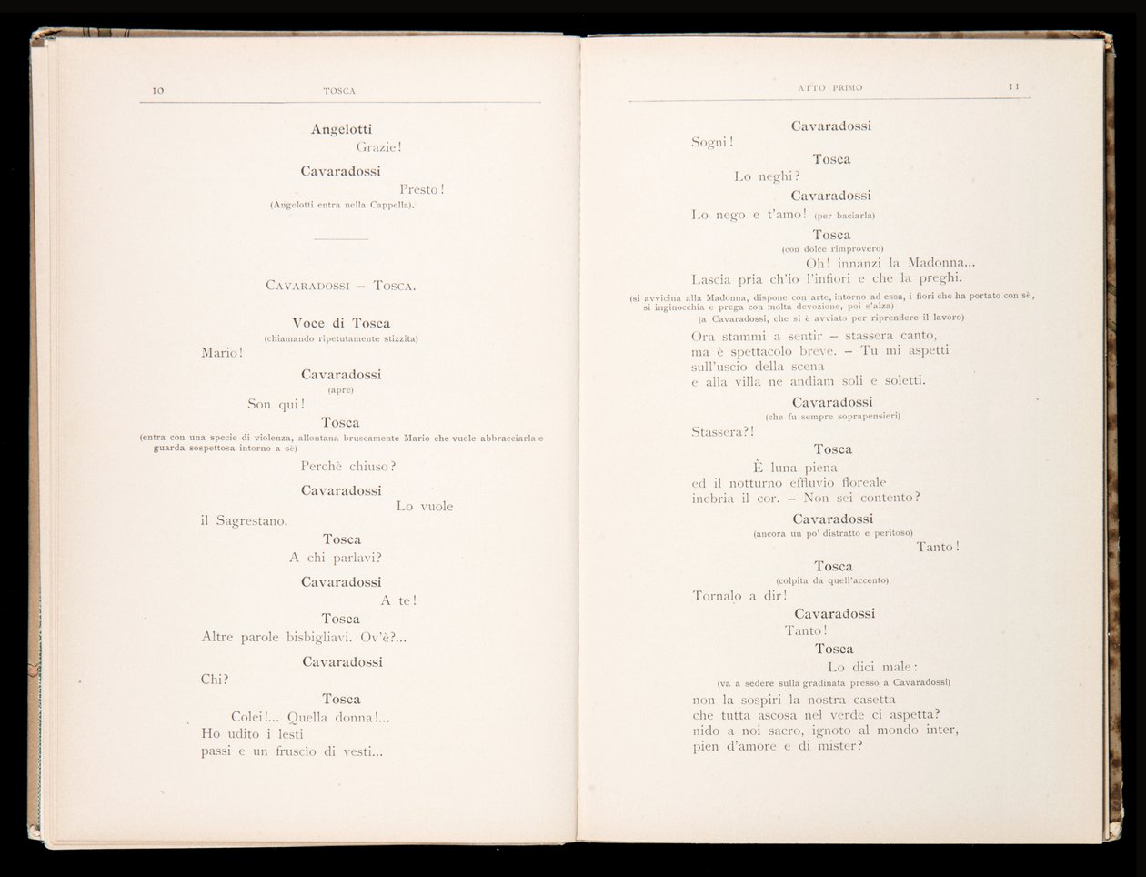 Libretto della Tosca di Giacomo Puccini, Edizione Ricordi, Italia da Italian School
