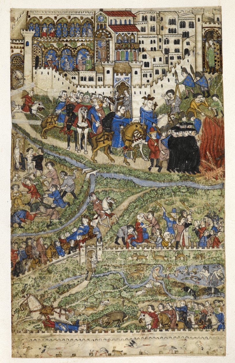 La distruzione dei Templari e la morte di Filippo IV di Francia, illustrazione da 
