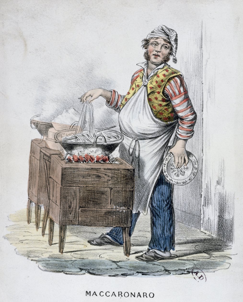 Venditore di maccheroni (Maccaronaro) da Italian School