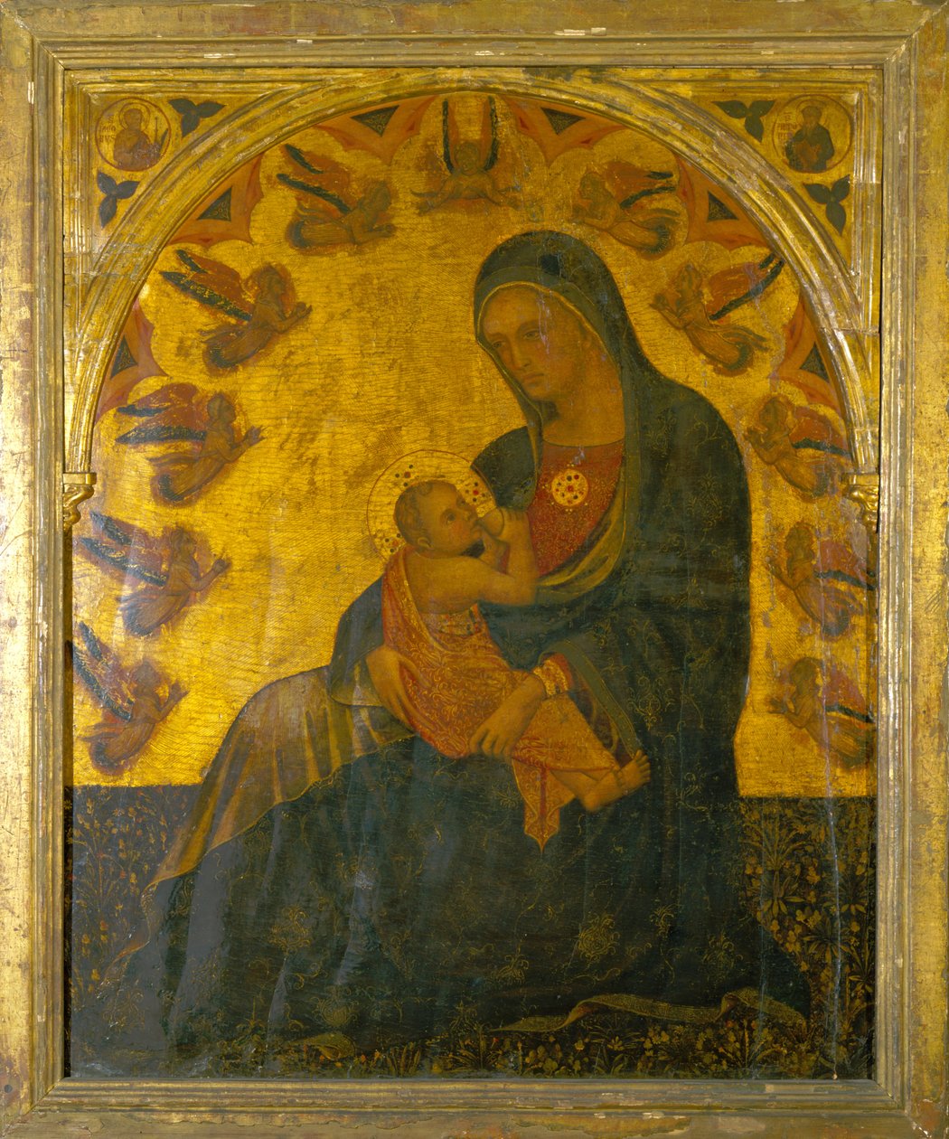 Madonna con Bambino (olio su tavola) da Italian School