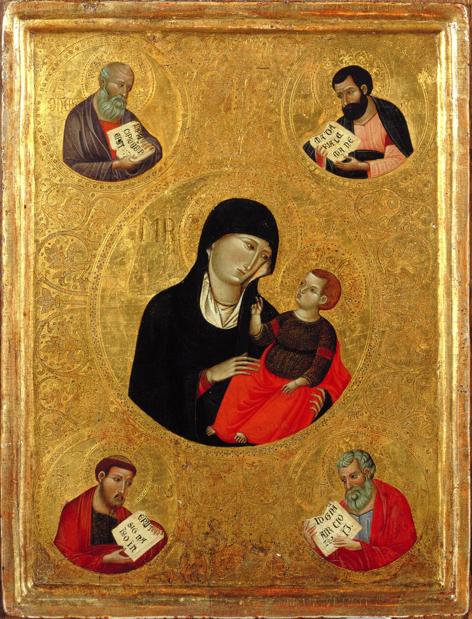 Madonna col Bambino e i quattro evangelisti da Italian School