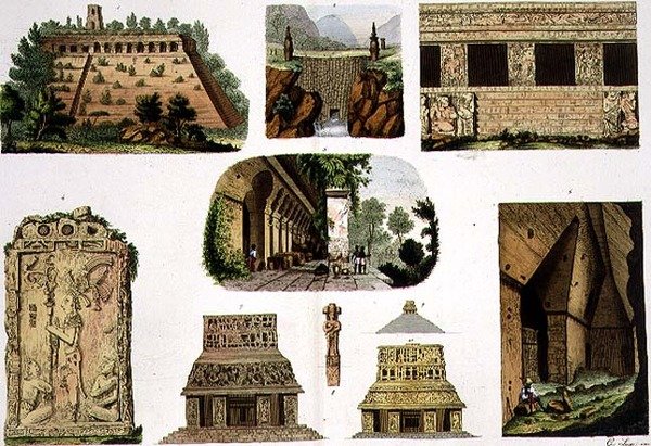Antichità Messicane, dettagli architettonici, tavola 48A da 
