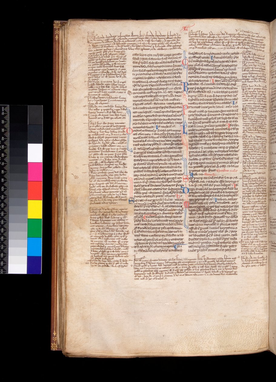 Ms 213. Gregorio IX, Decretali con Apparato di Bernardo Botone di Parma, F.93v. Testo principale in scrittura gotica (littera rotunda) da Italian School