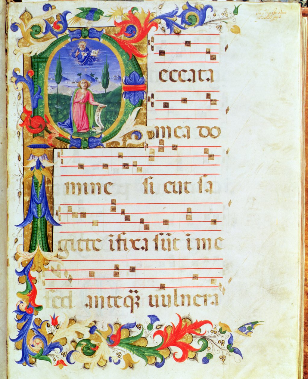 Ms 577 f.1 Iniziale istoriata 
