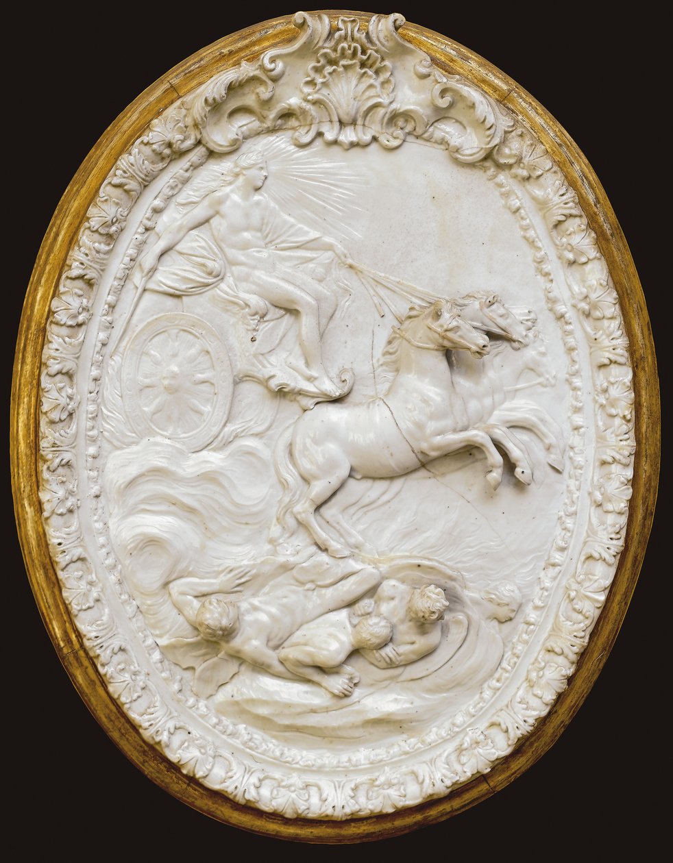Una di una serie di quattro placche ovali modellate di Doccia, metà del XVIII secolo da Italian School