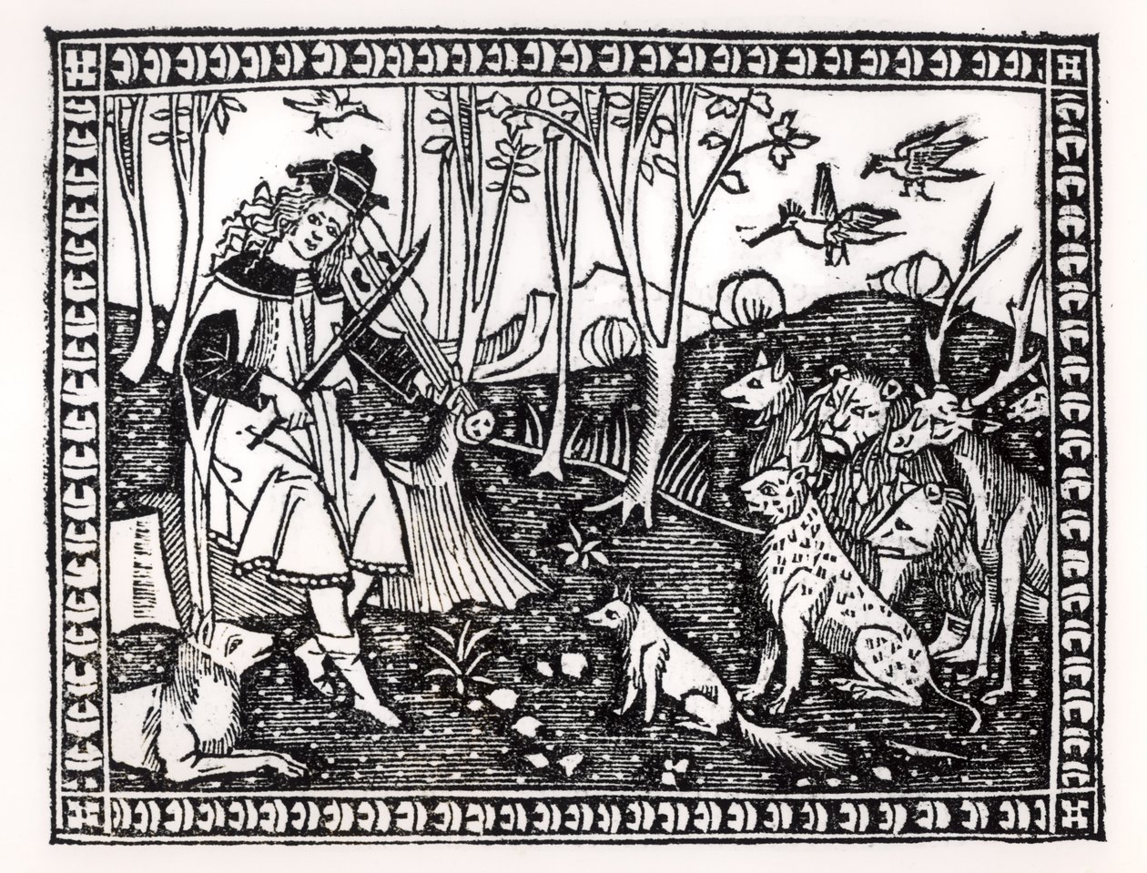 Orfeo che suona per gli animali, 1500 da Italian School