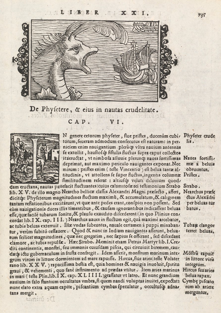 Pagina 735 da Historia De Gentivus Septentrionalibus di Magnus Olaus, Roma 1565 da Italian School